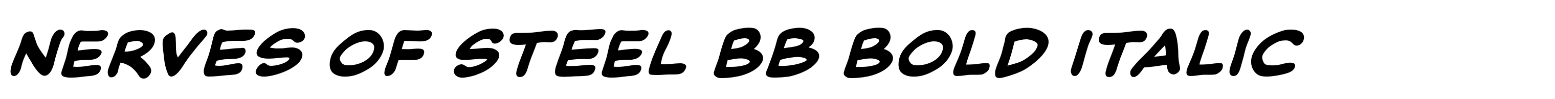 Nerves of Steel BB Bold Italic